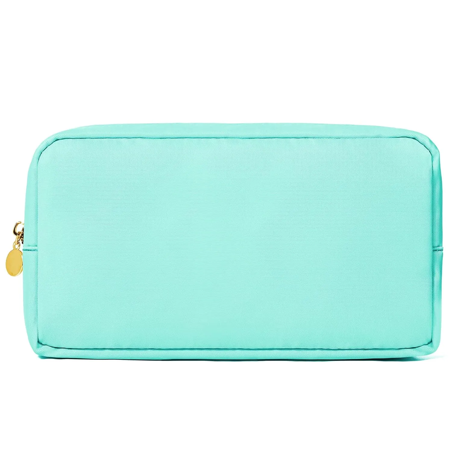 Makeup Bag Travel Bag Pouch, Blue Toiletry Bag Makeup Organizer Nylon Bag Cosmetic Preppy Bag Zipper Pouches Brides Bag