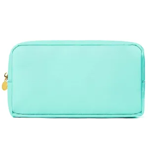 Makeup Bag Travel Bag Pouch, Blue Toiletry Bag Makeup Organizer Nylon Bag Cosmetic Preppy Bag Zipper Pouches Brides Bag