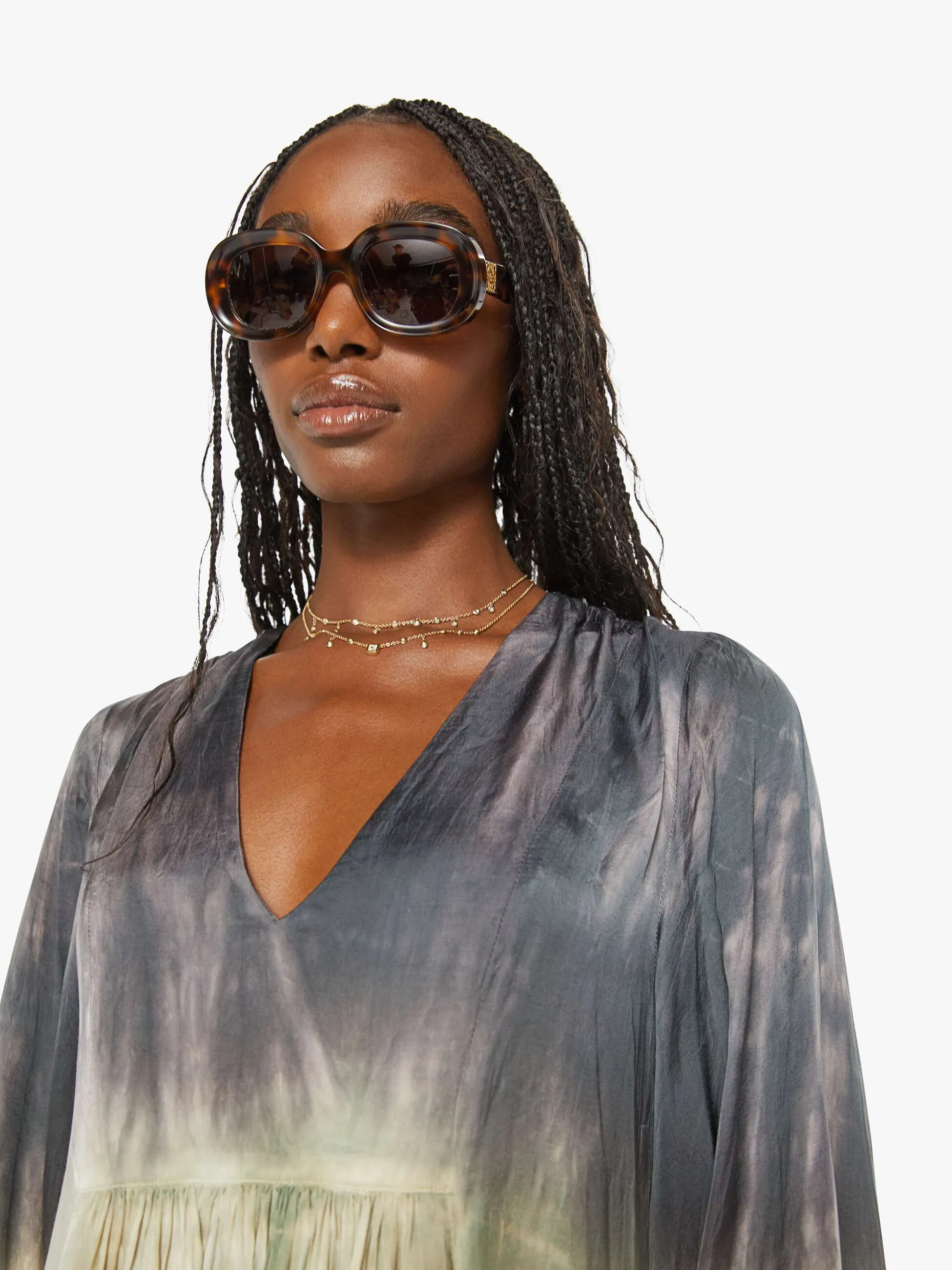 Maria Cher Vesta Maxi Dress - Neutral Ombre