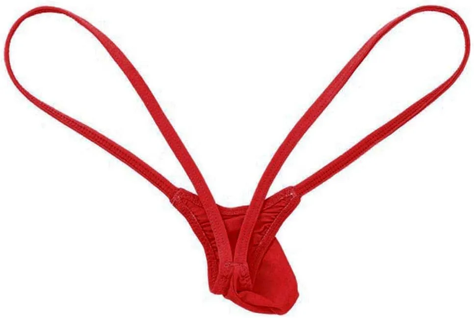 Men's Lace Tirm Frilly Sissy Thongs Panties Cheeky Ice Silk T-Back Underwear