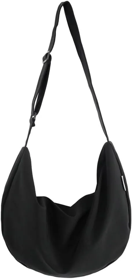 Pocadri Canvas Crossbody Bags for Women Large Tote Hobo Shoulder Bag with Pockets Cesent Top-handle Handbag Work