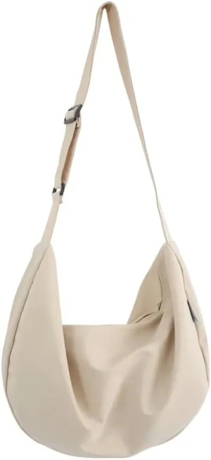 Pocadri Canvas Crossbody Bags for Women Large Tote Hobo Shoulder Bag with Pockets Cesent Top-handle Handbag Work