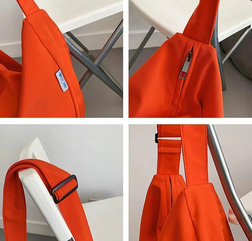 Pocadri Canvas Crossbody Bags for Women Large Tote Hobo Shoulder Bag with Pockets Cesent Top-handle Handbag Work