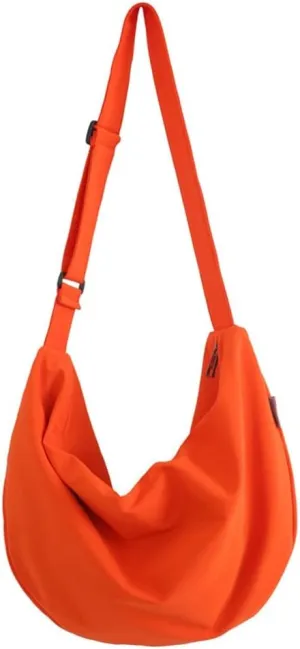 Pocadri Canvas Crossbody Bags for Women Large Tote Hobo Shoulder Bag with Pockets Cesent Top-handle Handbag Work