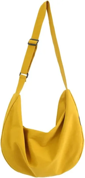 Pocadri Canvas Crossbody Bags for Women Large Tote Hobo Shoulder Bag with Pockets Cesent Top-handle Handbag Work