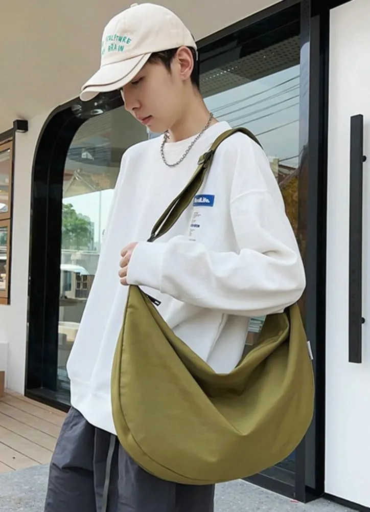 Pocadri Canvas Crossbody Bags for Women Large Tote Hobo Shoulder Bag with Pockets Cesent Top-handle Handbag Work