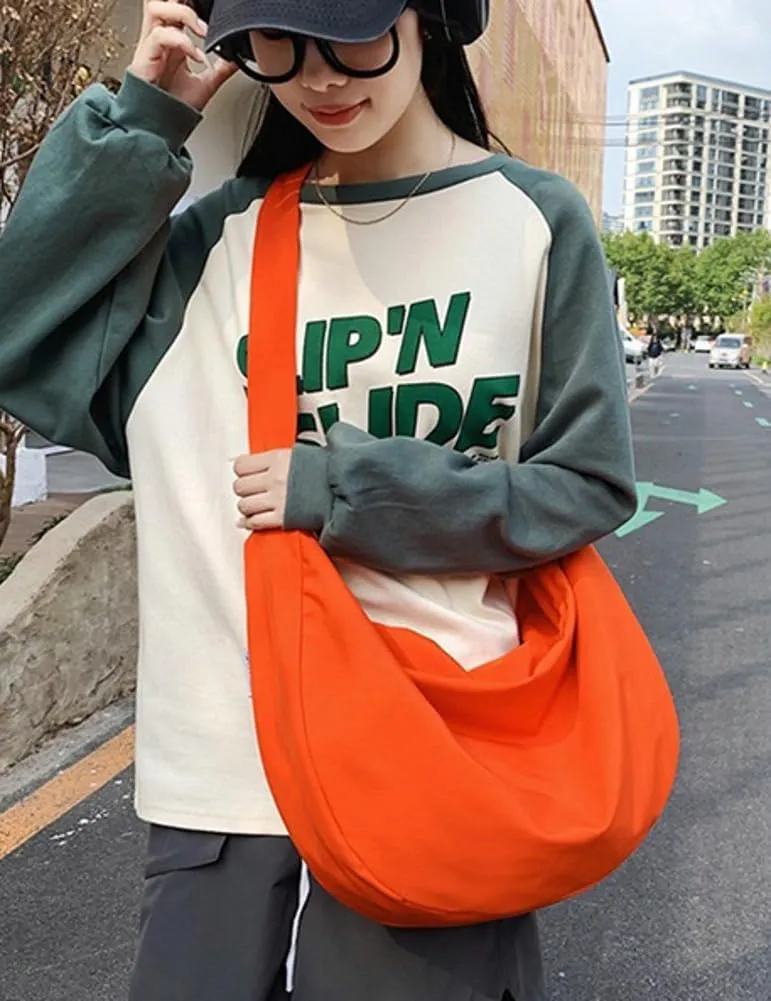 Pocadri Canvas Crossbody Bags for Women Large Tote Hobo Shoulder Bag with Pockets Cesent Top-handle Handbag Work