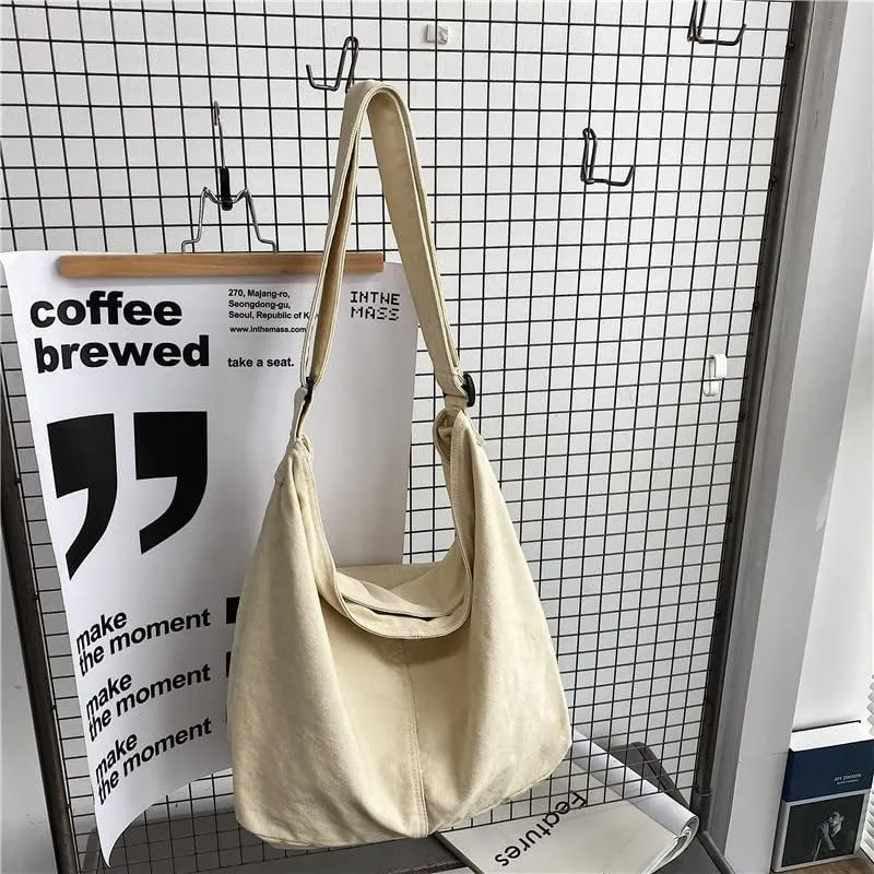 Pooyikoi Womens Tote Bag Retro Large Size Cross Body Bag for Woman Canvas Shoulder Bag for Women Hobo Crossbody Handbag