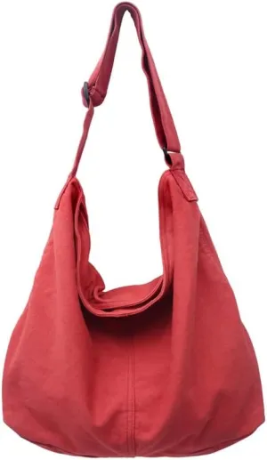 Pooyikoi Womens Tote Bag Retro Large Size Cross Body Bag for Woman Canvas Shoulder Bag for Women Hobo Crossbody Handbag