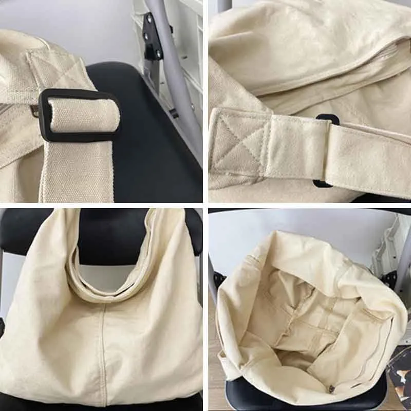 Pooyikoi Womens Tote Bag Retro Large Size Cross Body Bag for Woman Canvas Shoulder Bag for Women Hobo Crossbody Handbag