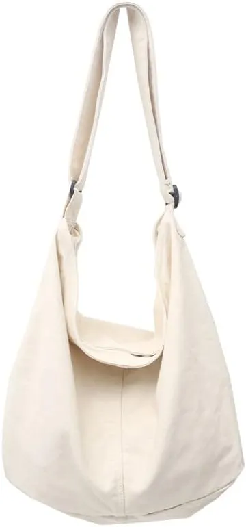 Pooyikoi Womens Tote Bag Retro Large Size Cross Body Bag for Woman Canvas Shoulder Bag for Women Hobo Crossbody Handbag