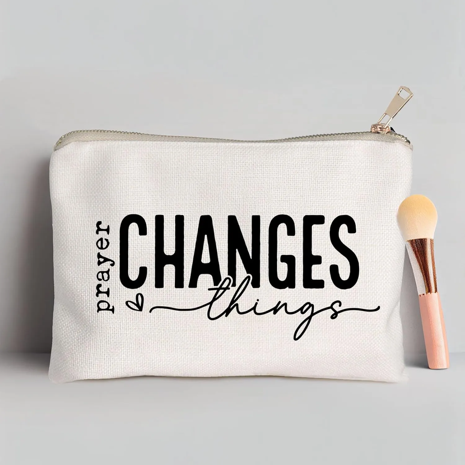 Prayer Changes Things Makeup Bag Christian Worthy You Matter Travel Bag Religious Faith Makeup Case Bible Verse Cosmetic Bag Sister Christian Gift Toiletry Bag Gift