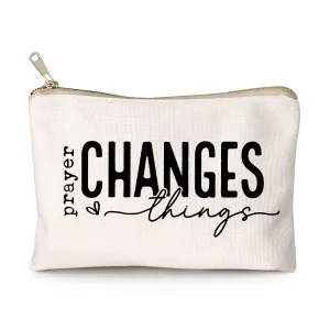 Prayer Changes Things Makeup Bag Christian Worthy You Matter Travel Bag Religious Faith Makeup Case Bible Verse Cosmetic Bag Sister Christian Gift Toiletry Bag Gift