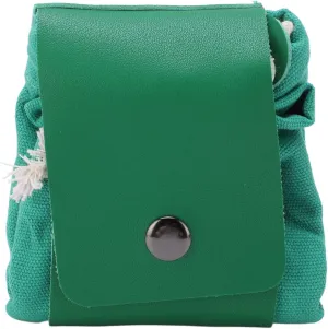 PU and Canvas Foraging Bag, Foldable Design, Wide Applicability, Multipurpose Function, Distinctive Appearance, Waxed Canvas Pouch, Drawstring Multi Purpose Bag for Travel Hiking
