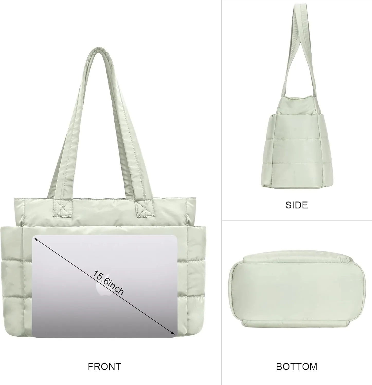 Puffer Tote Bag for Women Quilted Tote Bag Shoulder/handbag,Nylon Puffy Bag Lightweight Waterproof Suitable for Work
