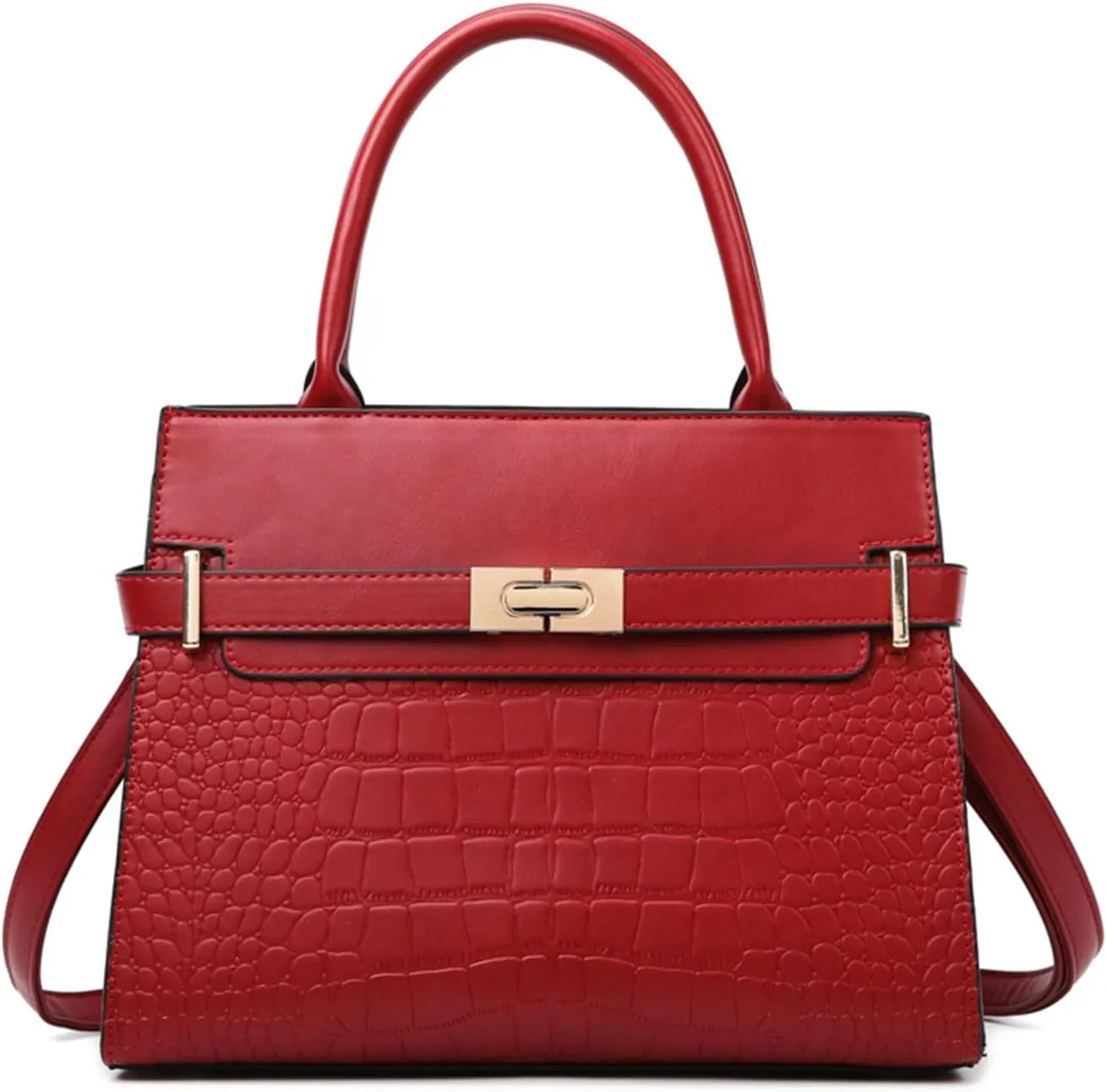 Purses and Handbags Women Fashion PU Leather Crocodile Print Tote Crossbody Shoulder Bags Lady Top Handle Work Satchel