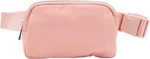Running Belt,Men or Women Ultra Light Bounce Freess Waist Pouch Bag,Sports Waist Belt Pouch Large Capacity Variable Waist Bag for Travel, Essential Sports Belt Pouch for (Pink)