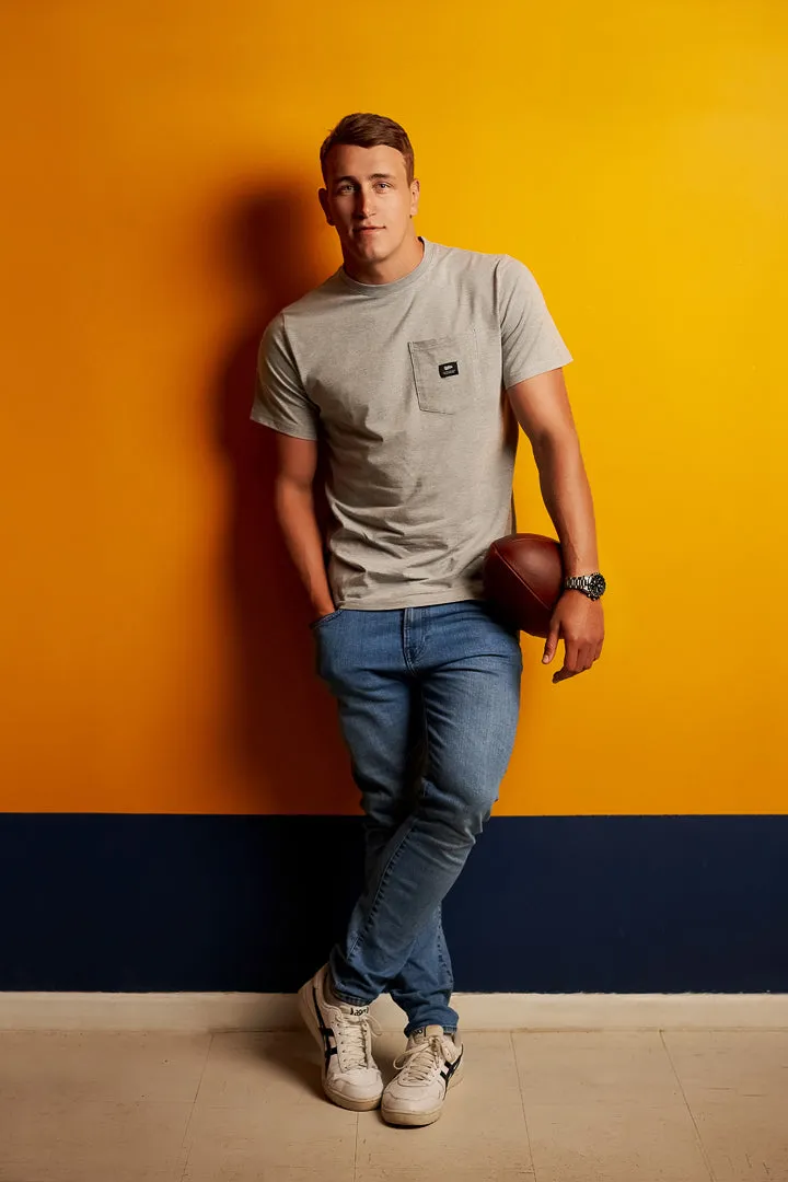 Short Sleeve Vagabond Tee in Grey Melange