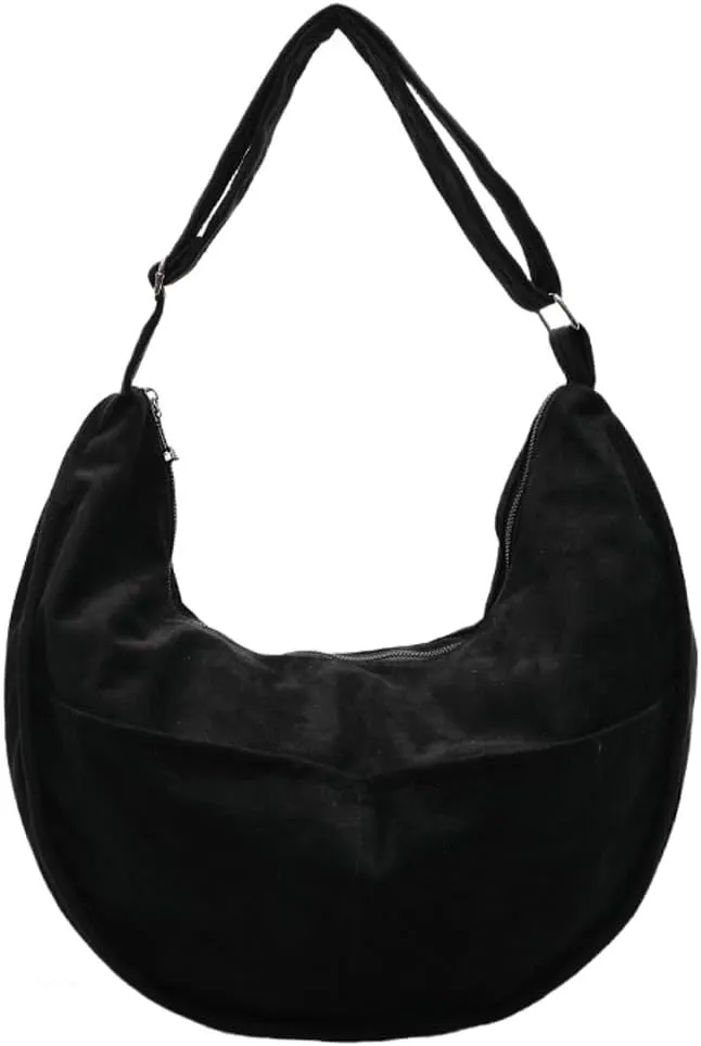 Slouchy Suede Shoulder Bags for Women Large Crossbody Tote Purse Satchel Bag Work Purses Crescent Bag Handbag