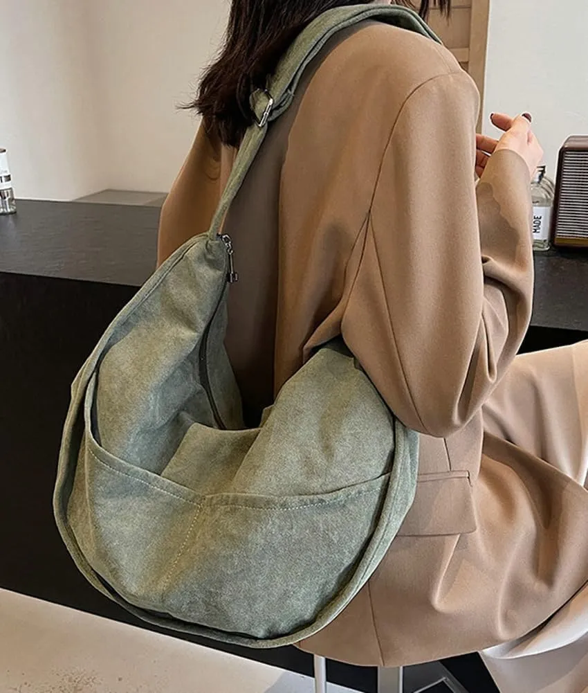 Slouchy Suede Shoulder Bags for Women Large Crossbody Tote Purse Satchel Bag Work Purses Crescent Bag Handbag