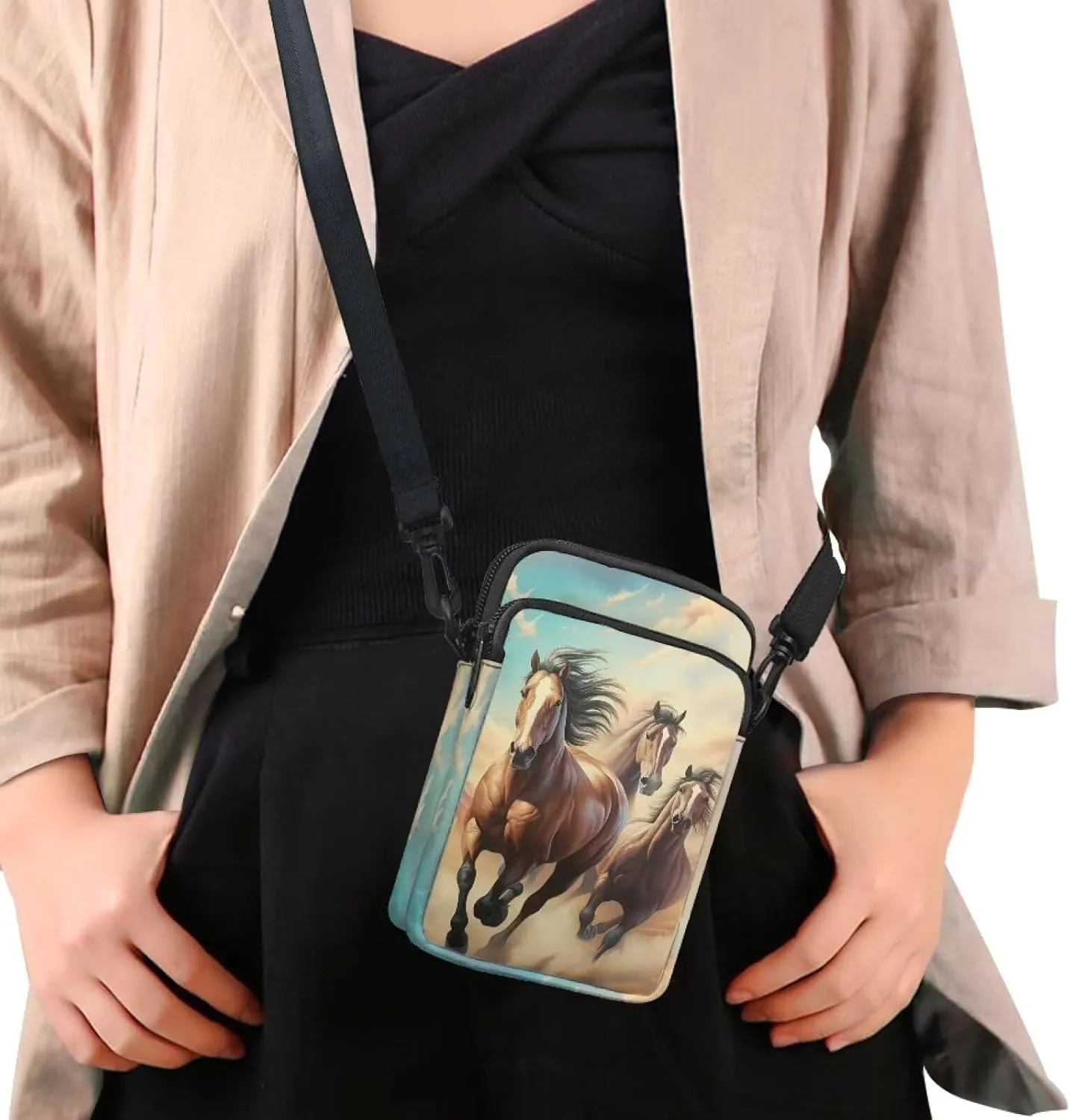 Small Crossbody Bags for Women Travel Zipper Cell Phone Bag with Strap