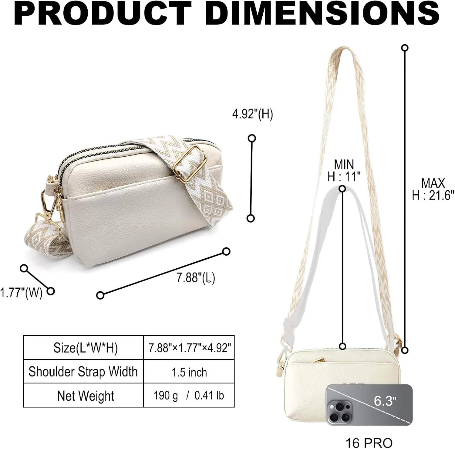 Small Crossbody Bags for Women Vegan Leather Purses Shoulder Handbags with Adjustable Strap