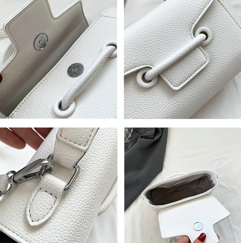Small Crossbody Bags for Women Vintage Clutch Purses Y2k Shoulder Bag Cute PU Leather Handbag Designed Satchel