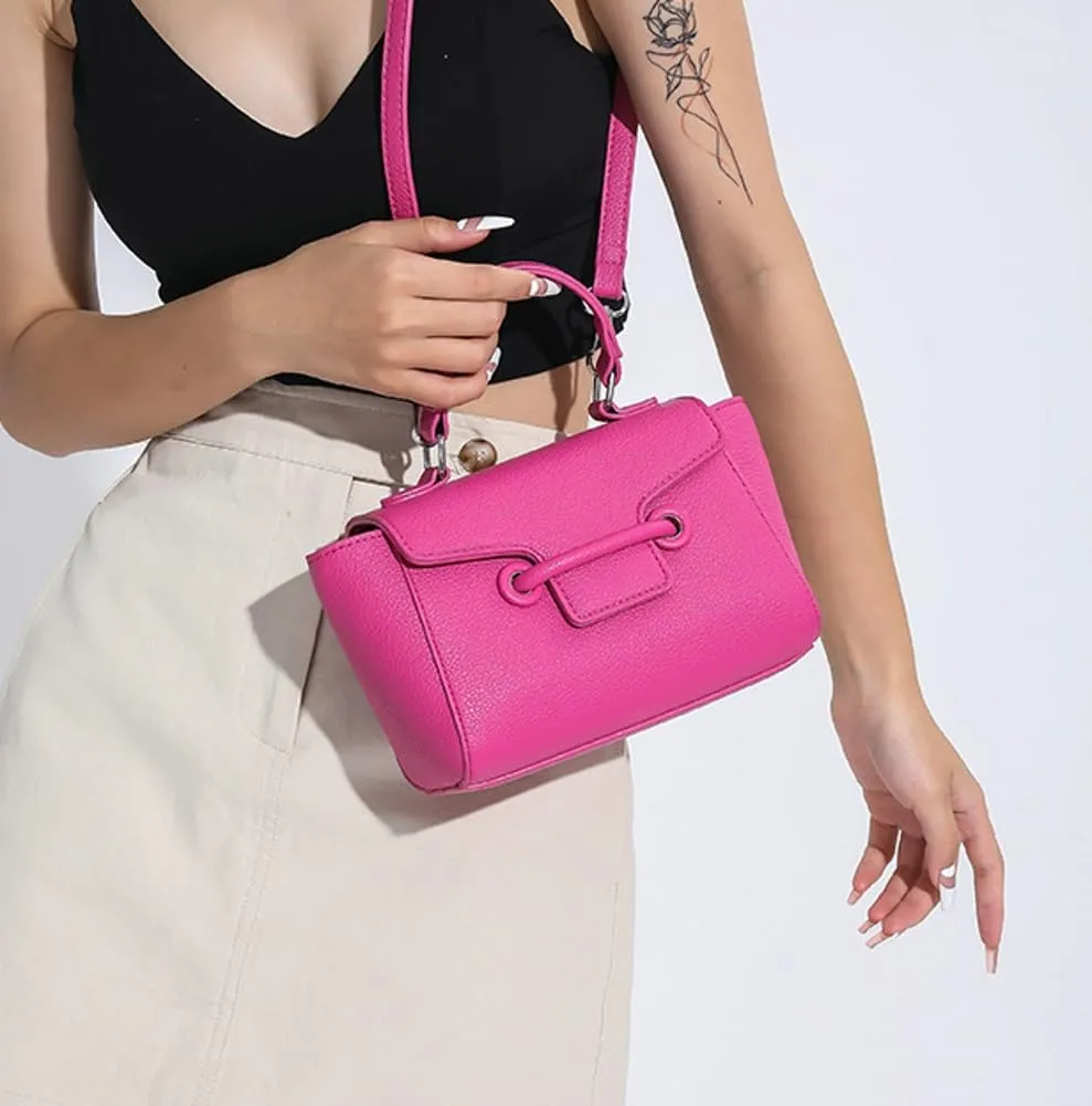 Small Crossbody Bags for Women Vintage Clutch Purses Y2k Shoulder Bag Cute PU Leather Handbag Designed Satchel