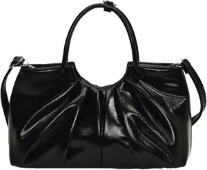 Small Crossbody Shoulder Bags for Women Pleated Vegan Leather Tote Satchel Cloud Handbag Trendy Purses 2025