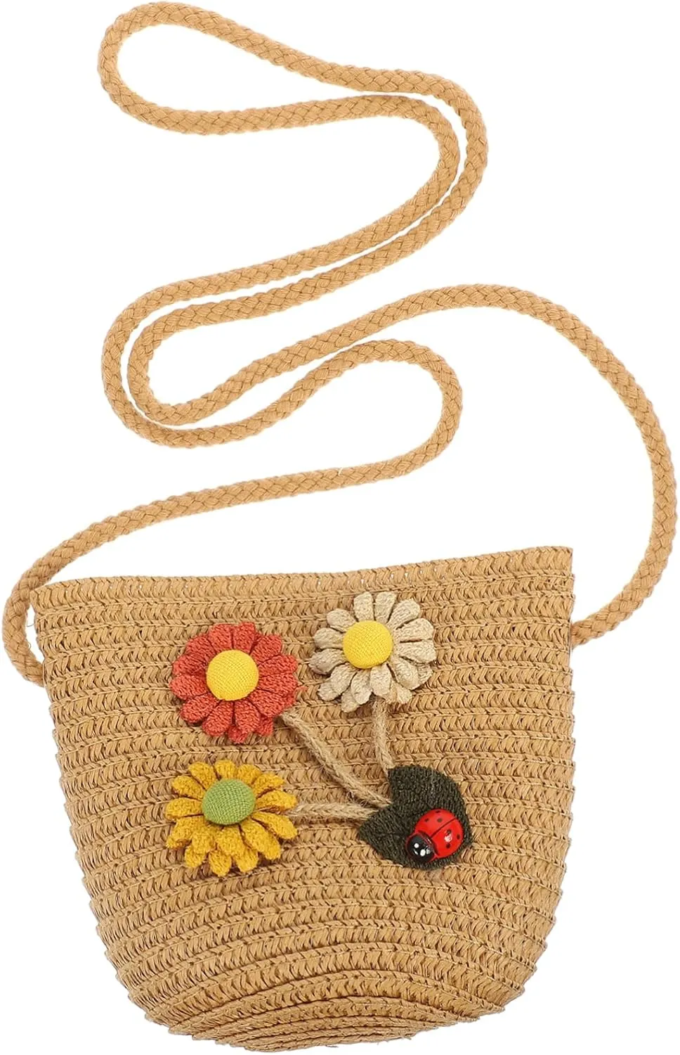 Straw Children's Satchel Sunflower Purse Mexican Purse Straw Woven Purse for Toddler Girl Toddler Girl