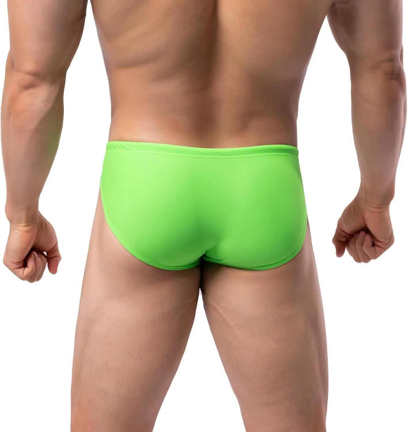 Summer Code Mens Solid Swim Briefs Drawstring Bikini Sport Swimsuit