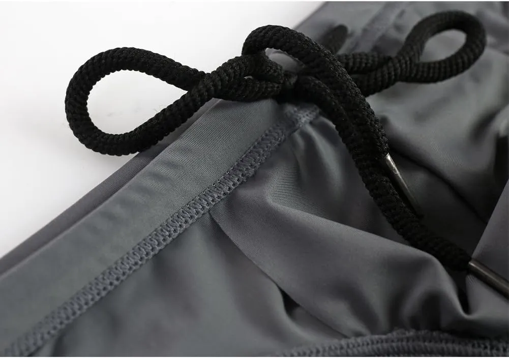 Summer Code Mens Solid Swim Briefs Drawstring Bikini Sport Swimsuit