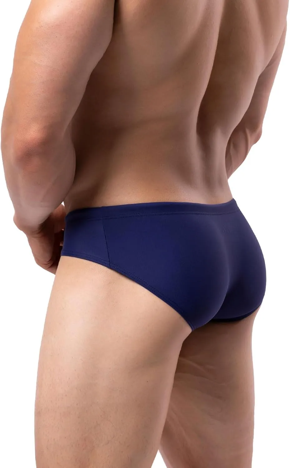 Summer Code Mens Solid Swim Briefs Drawstring Bikini Sport Swimsuit