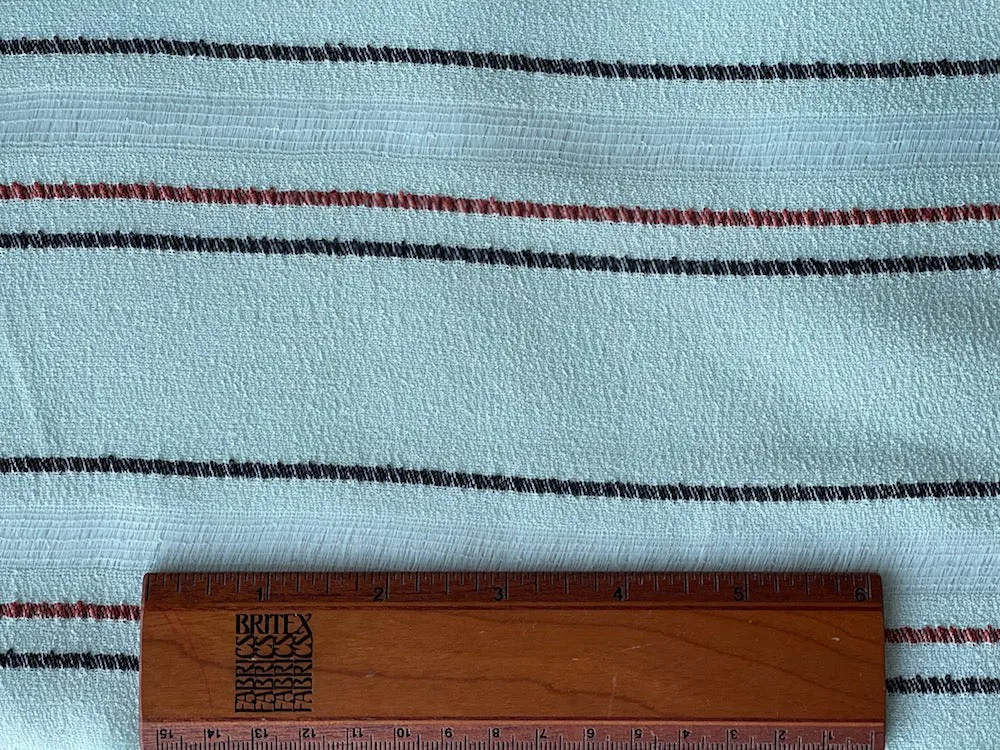 Summertime Mint Green Striped Viscose Blend (Made in Italy)