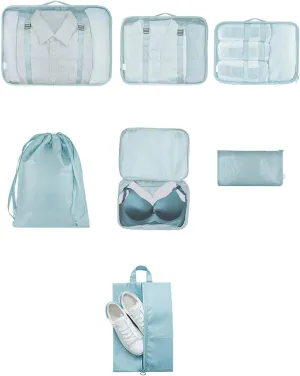 Travel Packing Cubes 7 Piece Packing Cubes Set High Capacity Multifunction Foldable Luggage Bags Organizers for Travel Essentials Accessories
