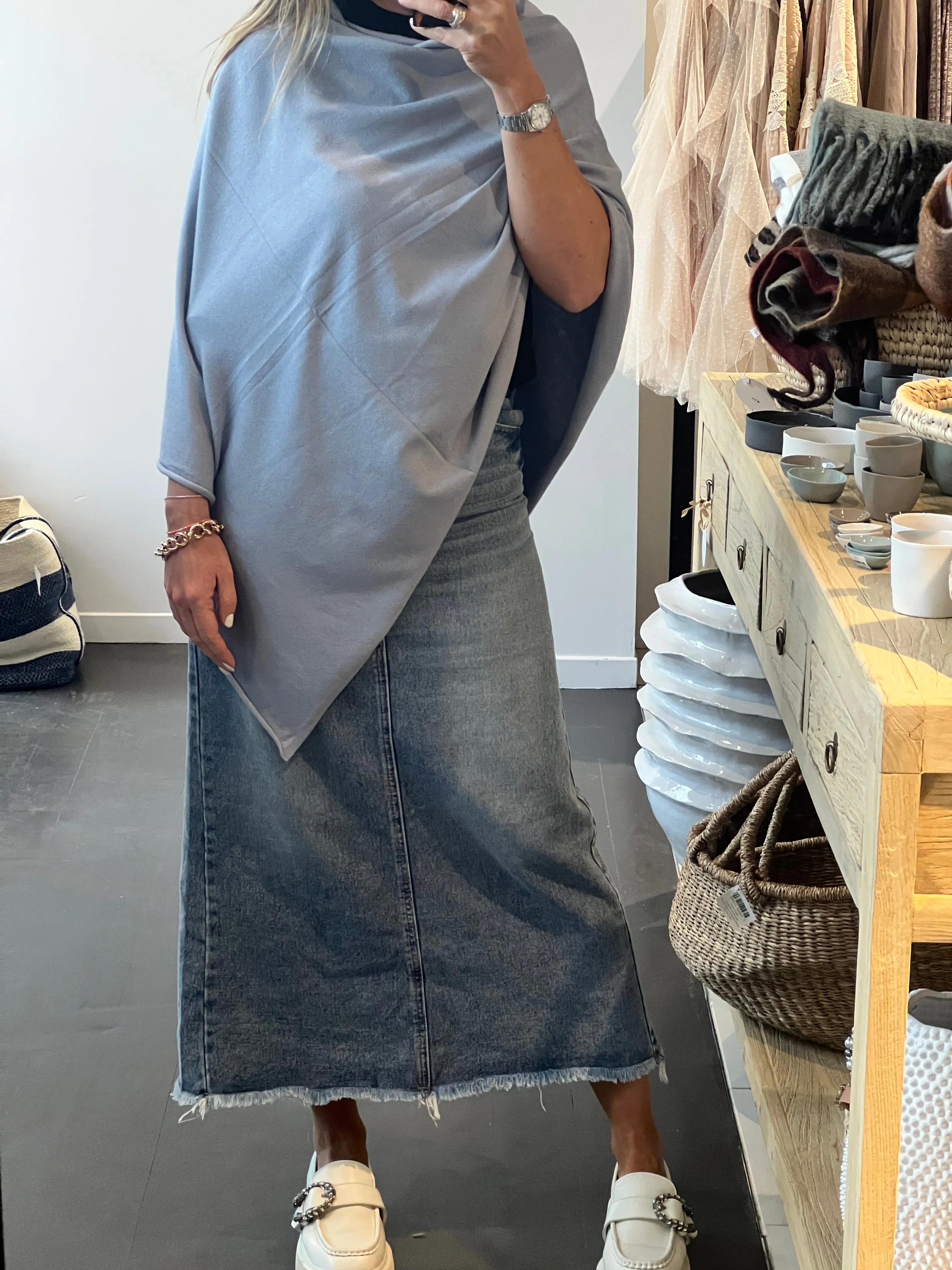 Travel Wrap Poncho- wool blend