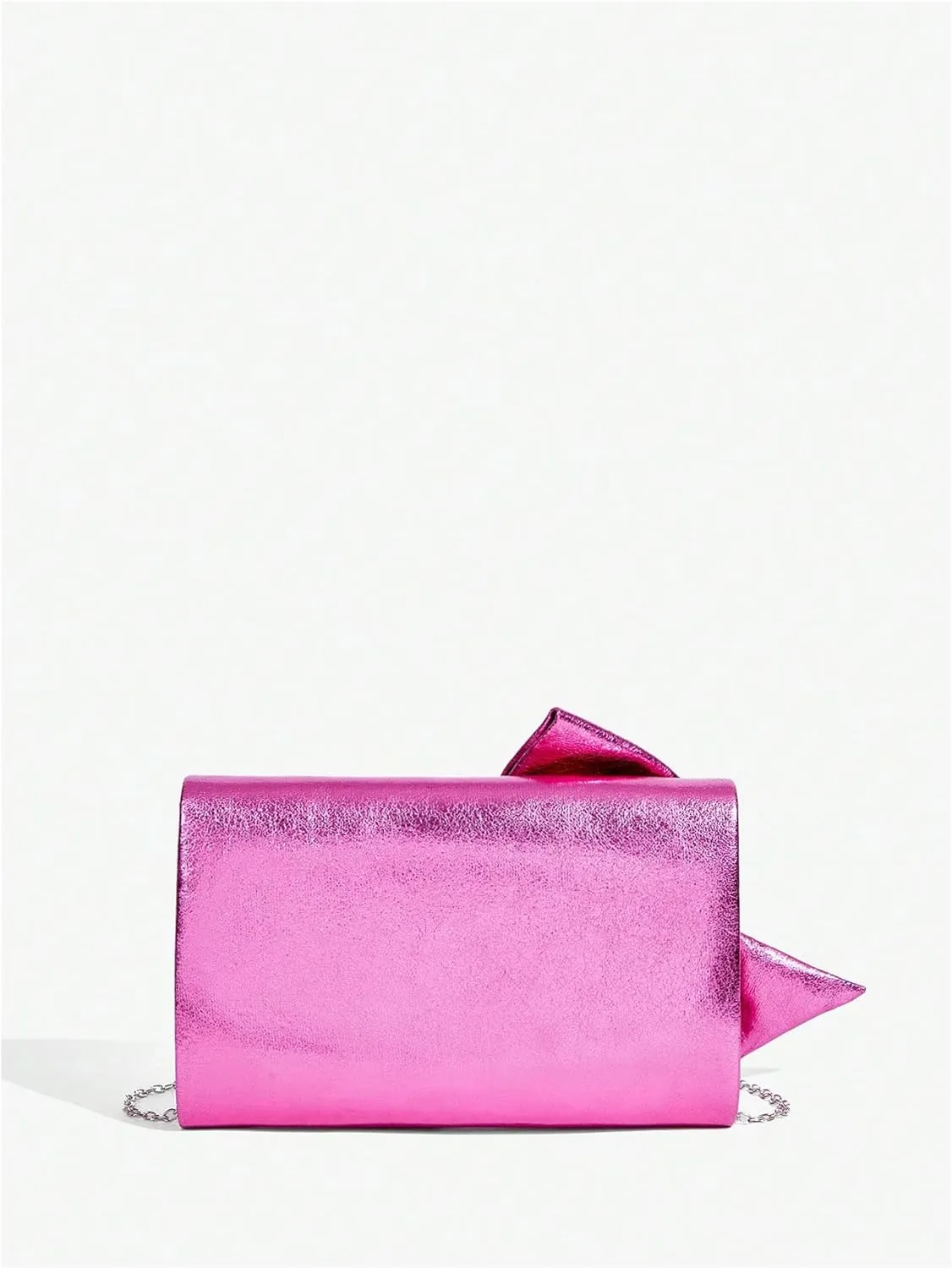 Verdusa Women's Satin Evening Bags Bow Clutch Handbags with Chain Strap