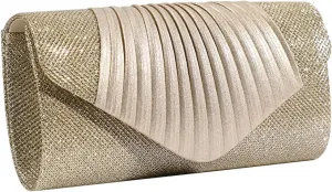 Women Flap Glitter Evening Bag Bridal Clutch Party Prom Wedding Crossbody Shoulder Bags Detachable Chain Handbag Purse