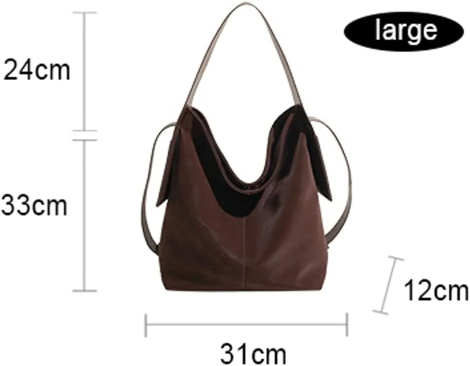 Women Slouchy Suede Shoulder Bags Vintage Large Crossbody Bag Tote Bag Satchel Bag Fall Handbags