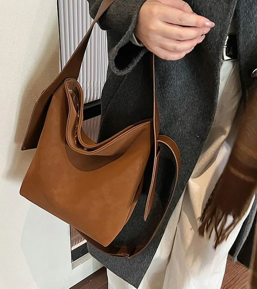 Women Slouchy Suede Shoulder Bags Vintage Large Crossbody Bag Tote Bag Satchel Bag Fall Handbags