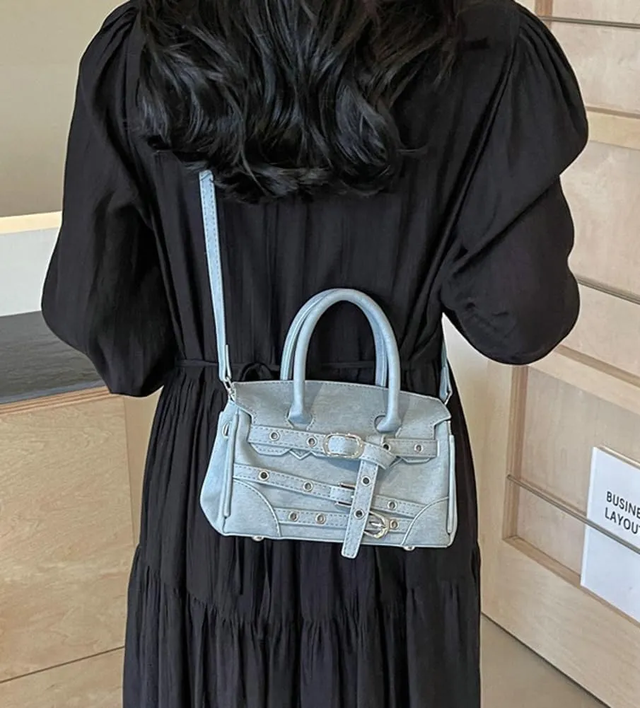 Womens Fashion Crossbody Shoulder Bags Large PU Leather Satchel Purses Punk Motorcycle Handbags Y2k Tote Bag