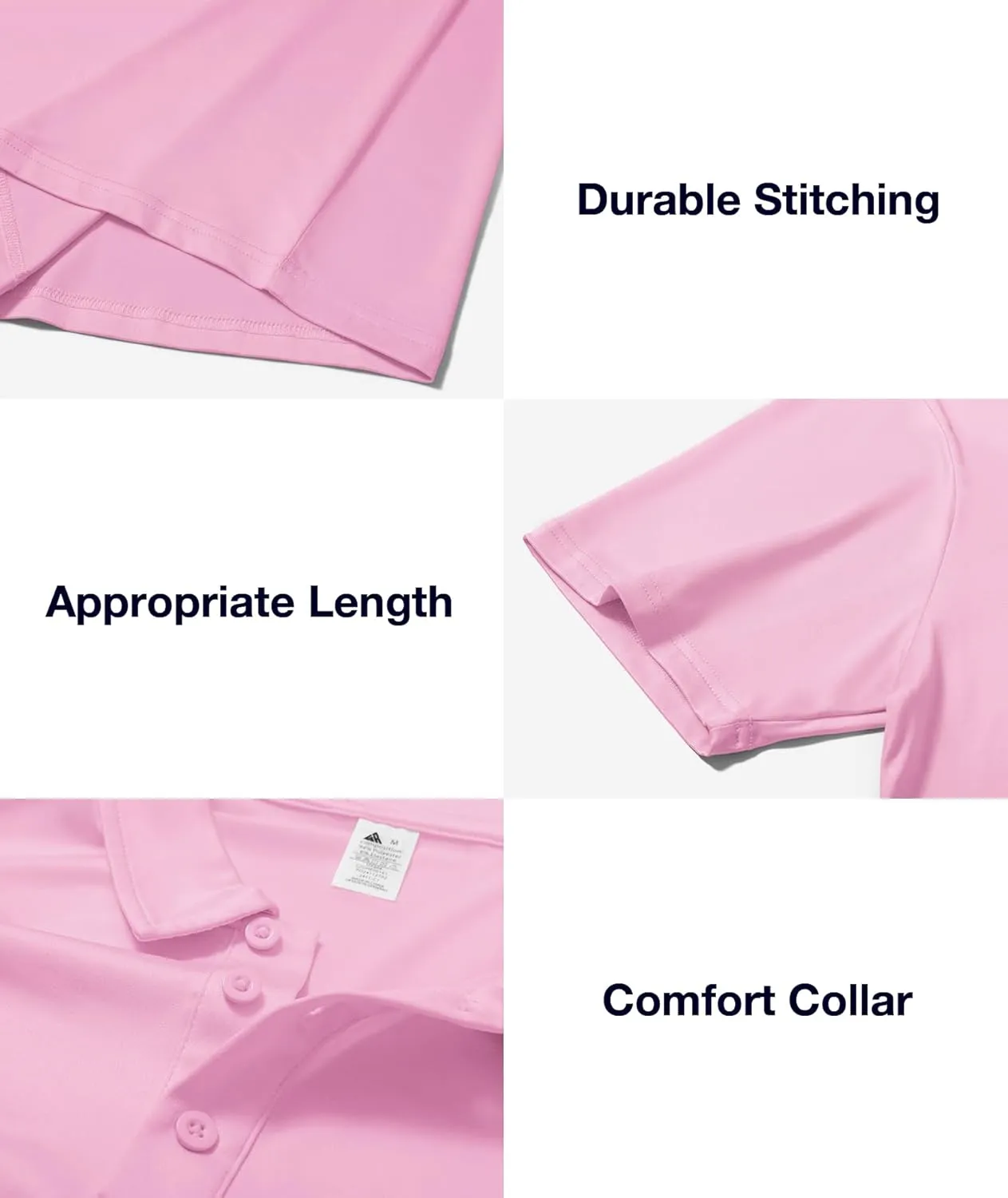 ZITY 3 Pack Mens Polo Shirts Short Sleeve Golf Polo Moisture Wicking Performance Collared Casual Tennis Athletic T-Shirt
